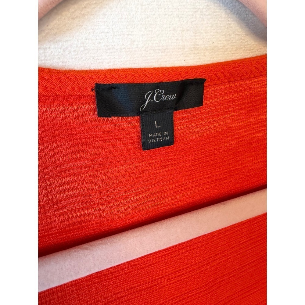 ⛱️🔥J.Crew - Orange Ribbed Button Front Tank - L - Picture 4 of 6